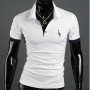 Summer Casual Turndown Collar Short Sleeve Fashion Tops Tees